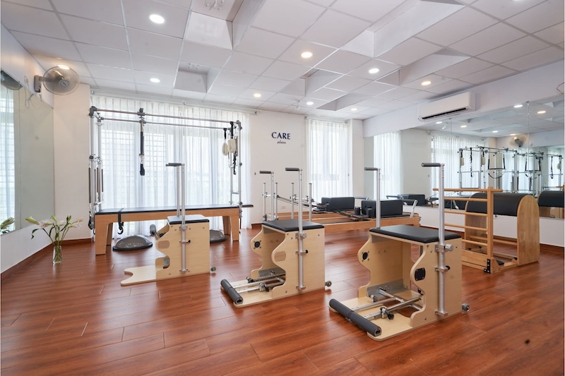 Interior of CARE Personal Pilates studio with equipment